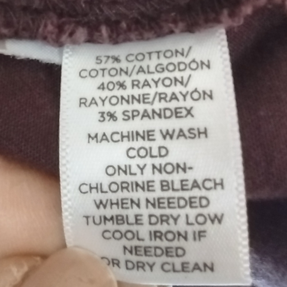 LOFT women's burgundy stretchy leggings size (12) - Picture 6 of 15